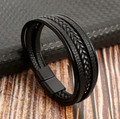 MAGNETIC BRACELET 8.27” (Tight Braid Black)