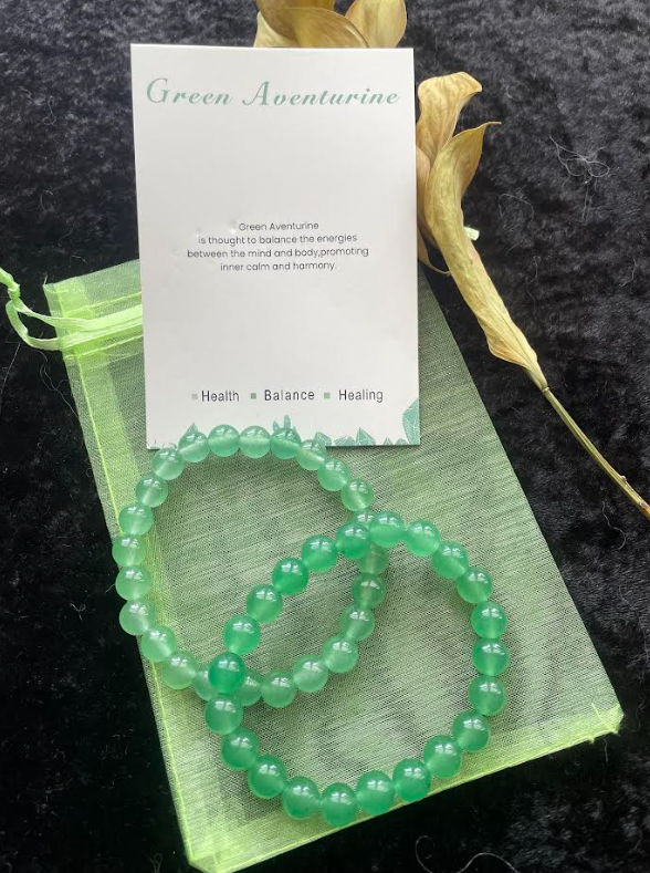 GREEN AVENTURINE NATURAL STONE HEALING BRACELET