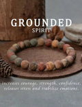 Grounded spirit.  Picasso Natural Stone Bracelet.  Unisex