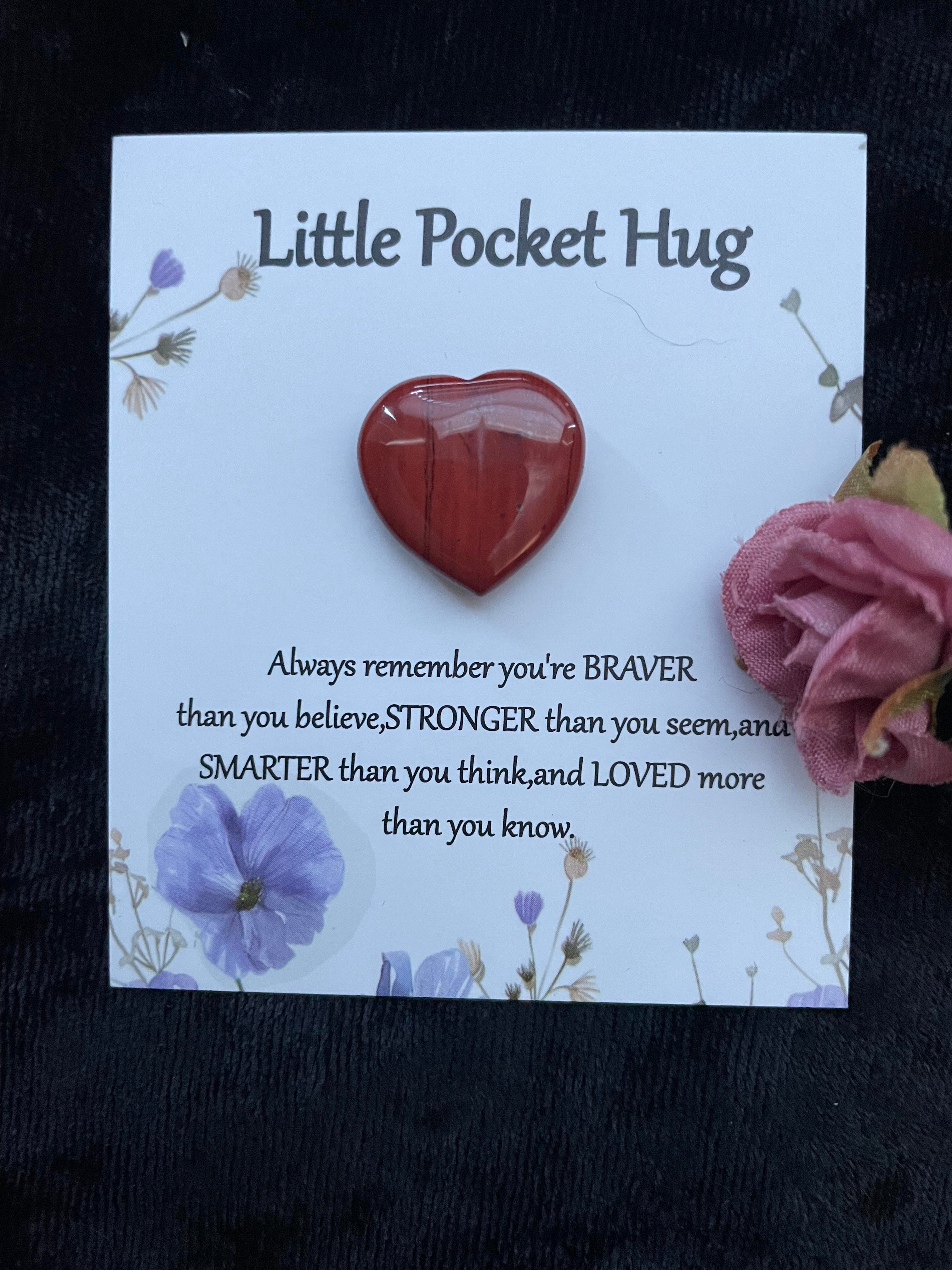 POCKET HUG:  ORANGE CARNELIAN NATURAL STONE HEALING