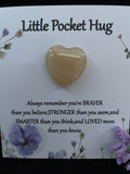 POCKET HUG:   YELLOW CARNELIAN NATURAL STONE HEALING