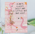 MS. SASSY FLAMINGO - Gold KEY CHAIN