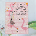 MS. SASSY FLAMINGO - Silver KEY CHAIN